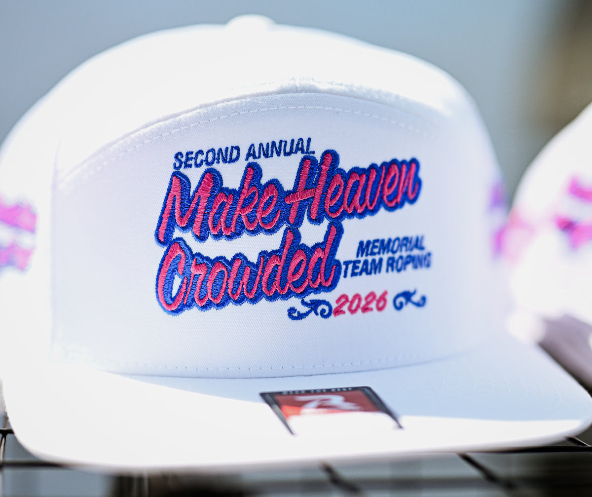 White Madeline Crawford Memorial Team roping hat