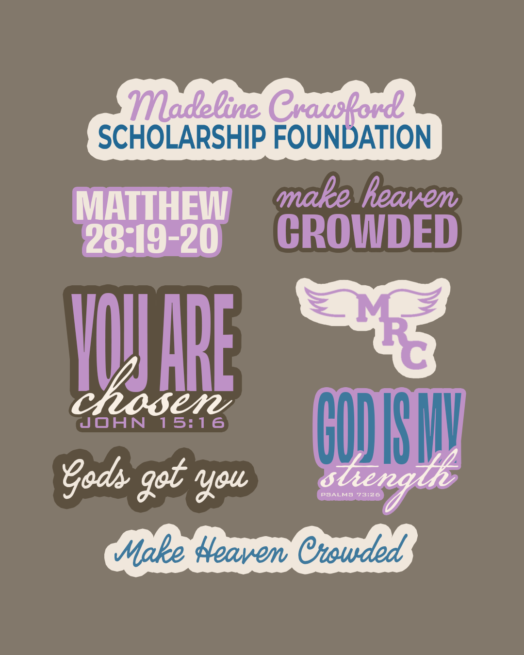 Madeline Crawford Scholarship Foundation Sticker Pack